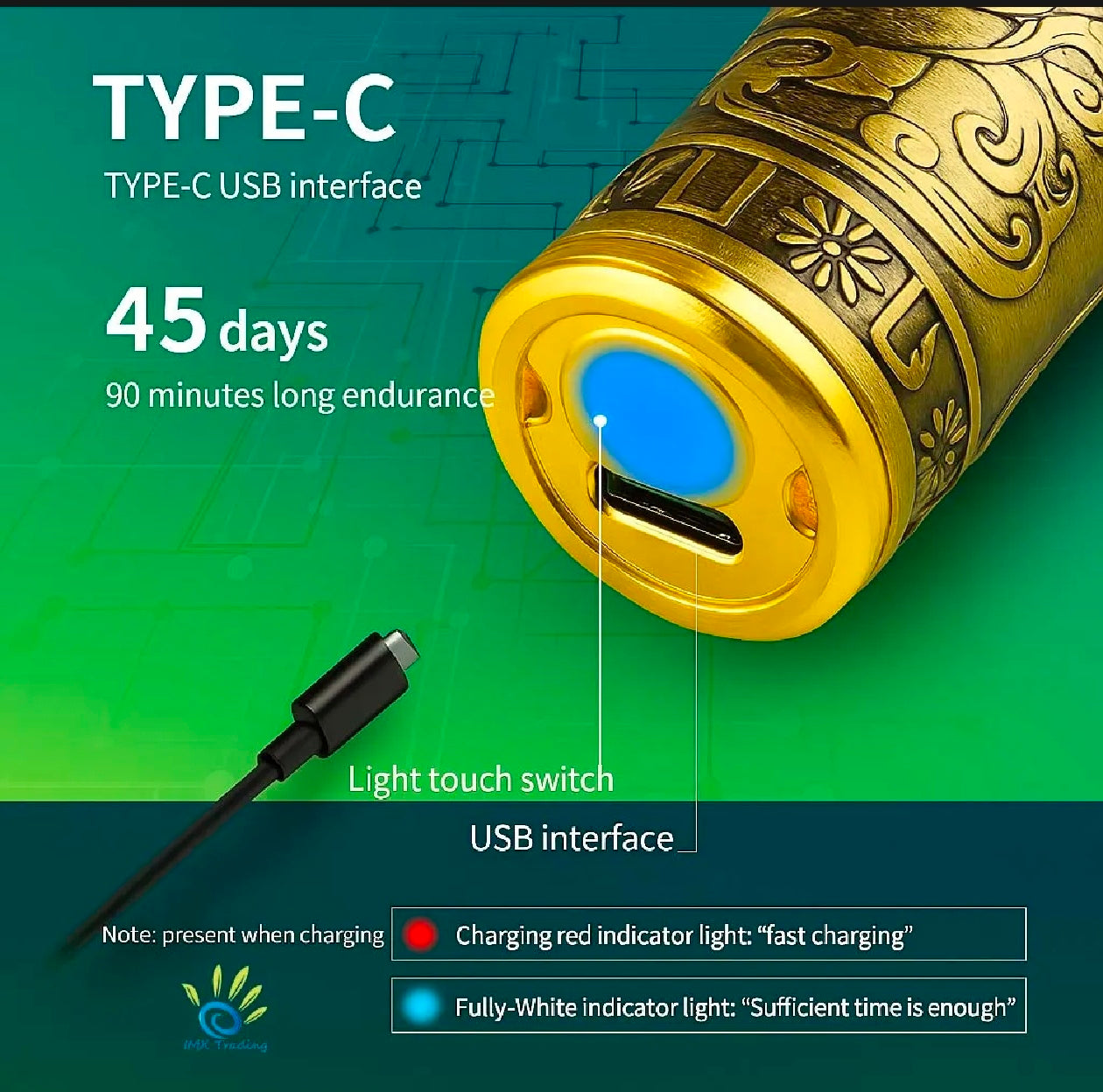 Vintage T9 Update Long lasting Trimmer Type C -1 Year Warranty